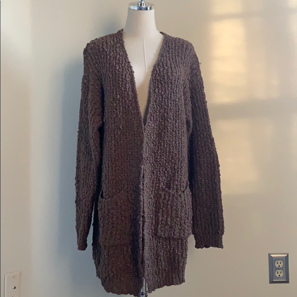 Annabelle Open Front Sweater Nubby Knit size L/XL